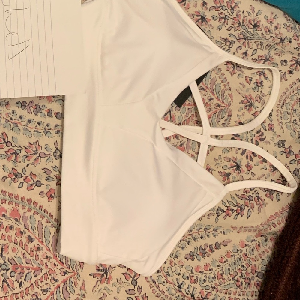 White sports bra